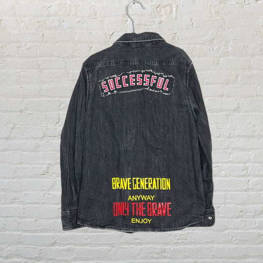 Diesel 'Only The Brave' Patched Denim Shirt (8)