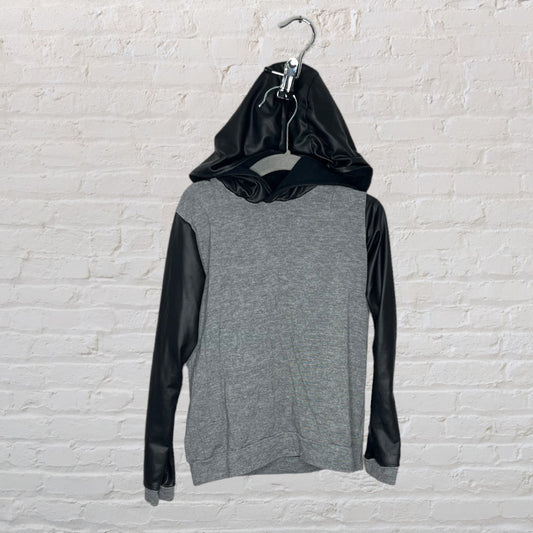 Brok Boys Faux Leather Hooded Long-Sleeve (5T)