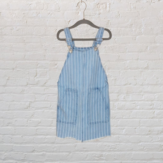 Denim & Co. Pinstripe Overall Dress - 5-6