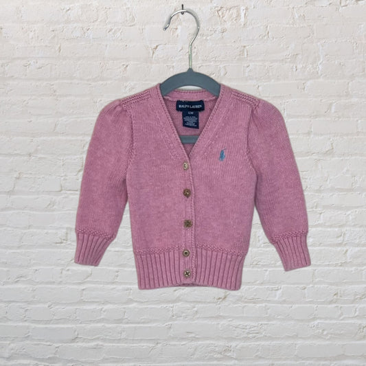 Ralph Lauren Engraved Button Knit Cardigan - 12M