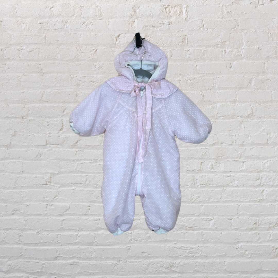 Vintage Babydoll Swiss Dot Winter Suit - 12M