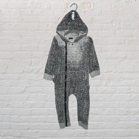 Lucky No. 7 Speckled Full-Zip Hoodie Romper (18-24)