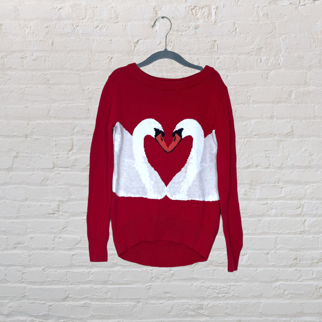 Gap Knit Swan Heart Sweater (8)