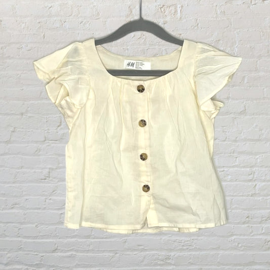 H&M Flutter Sleeve Blouse (4T)