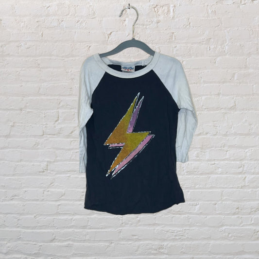 Junk Food Lightning Bolt Raglan 3/4-Sleeve - 5T