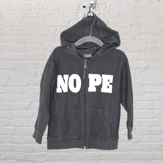  'NOPE' Zip Hoodie (4T)
