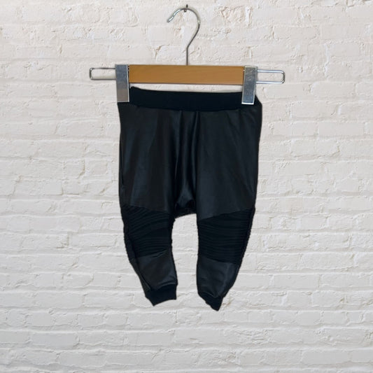 Reignland Concept Faux Leather Moto Harems - 6-12