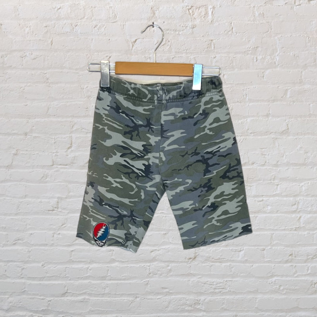 Lazypants Greatful Dead Patch Camp Cutoffs - 8