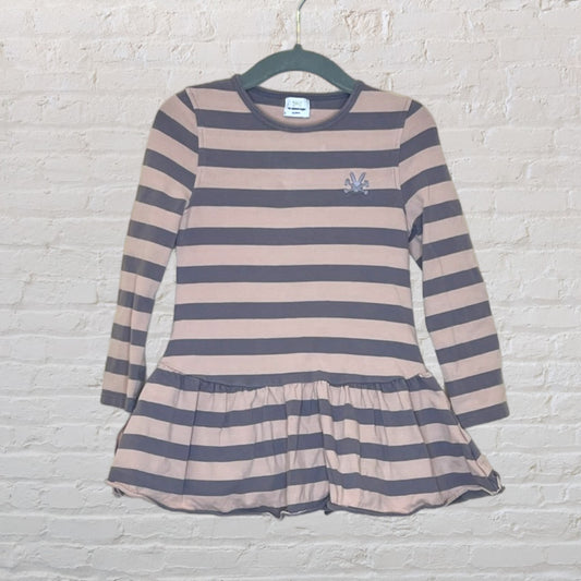 No Added Sugar Striped Peplum Dress (4T)