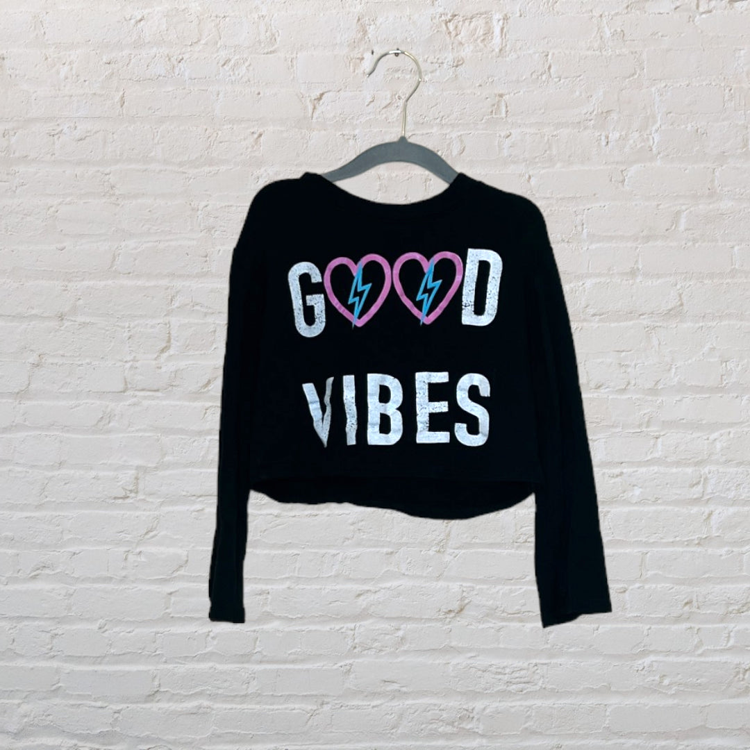 'Good Vibes' Cropped Long-Sleeve - 4T