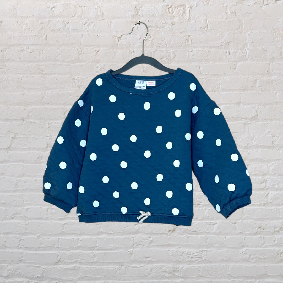 Zara Quilted Polka Dot Sweater - 4T