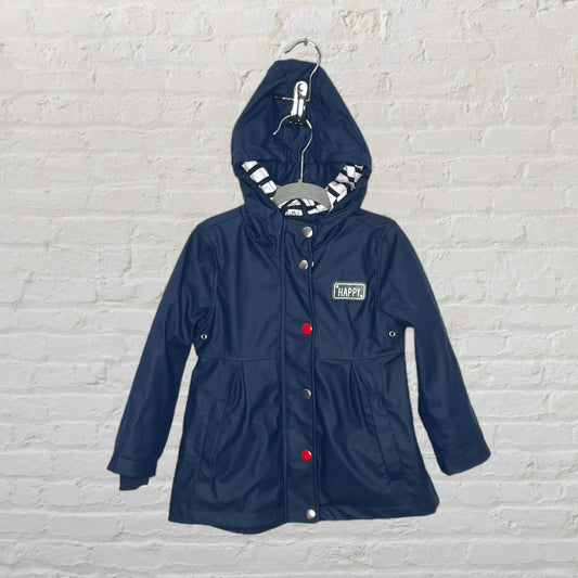 Poco Piano Jersey-Lined 'Happy' Raincoat (3T)