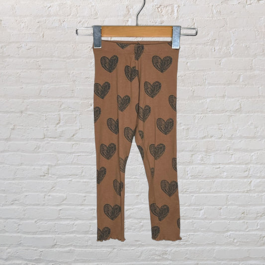 Zara Ribbed Hearts Leggings (4T)