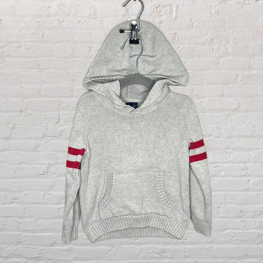 Janie and Jack Knit Sleeve-Stripe Hoodie (3T)