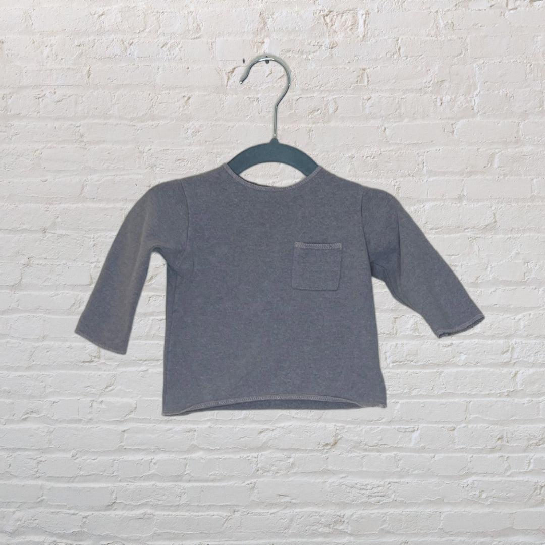 1+ In The Family Raw Edge Pocket Long-Sleeve - 6M