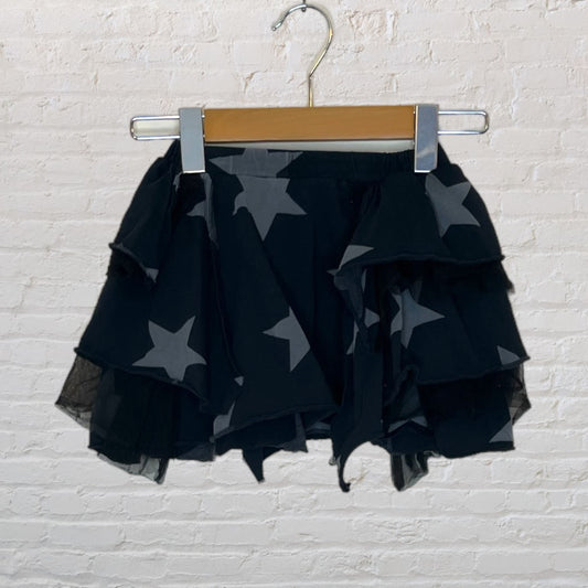 Nununu Tiered Tulle & Jersey Star Skirt (4T)