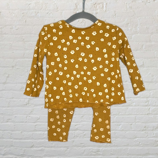 Zara Floral Ribbed Set (6-9)