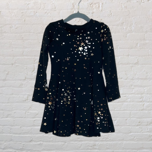 Pixie Lane Metallic Star Dress (3T)