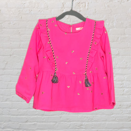 Billieblush Tassle Peplum Long-Sleeve (3T)