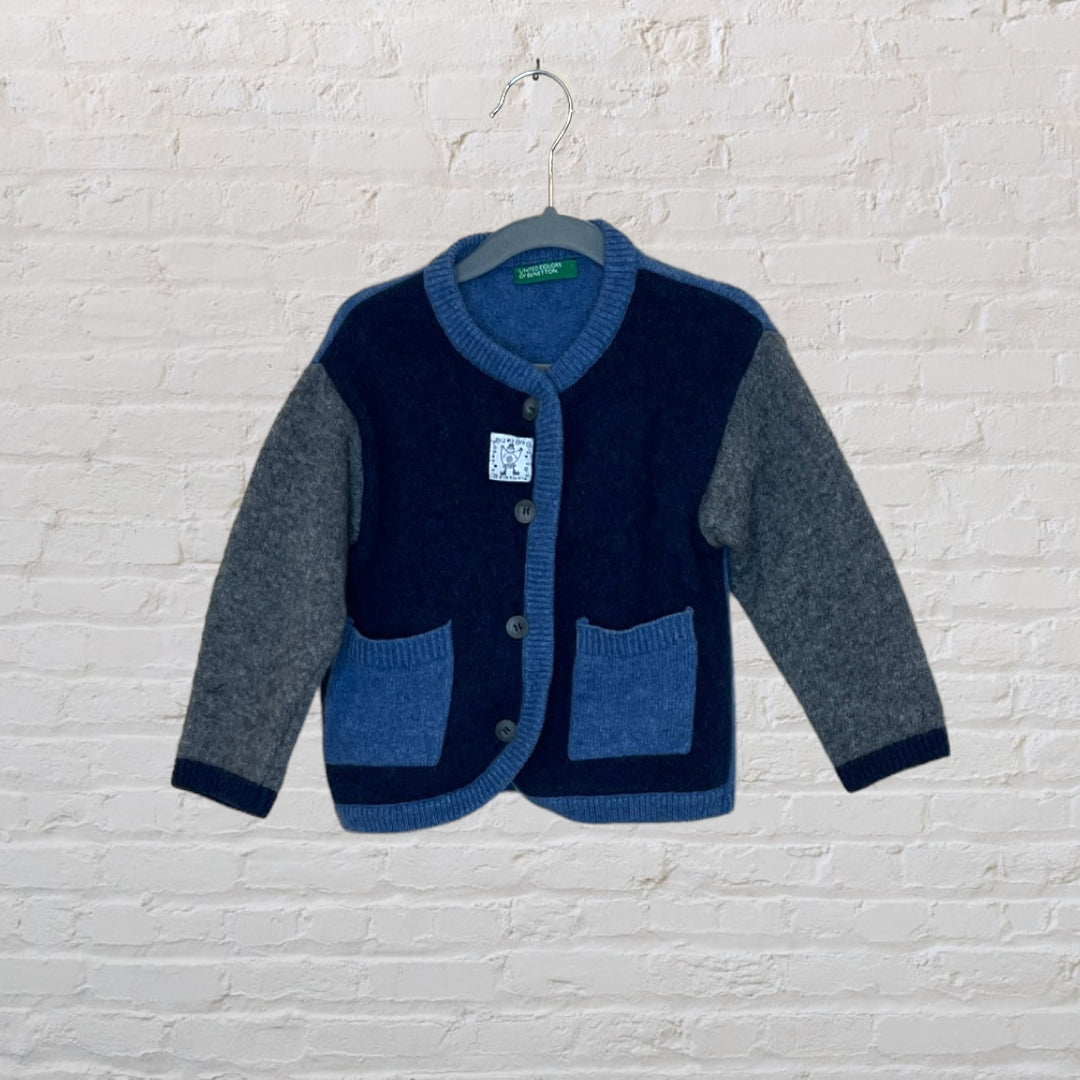 United Colours of Benetton Colour Block Wool Cardigan - 3T