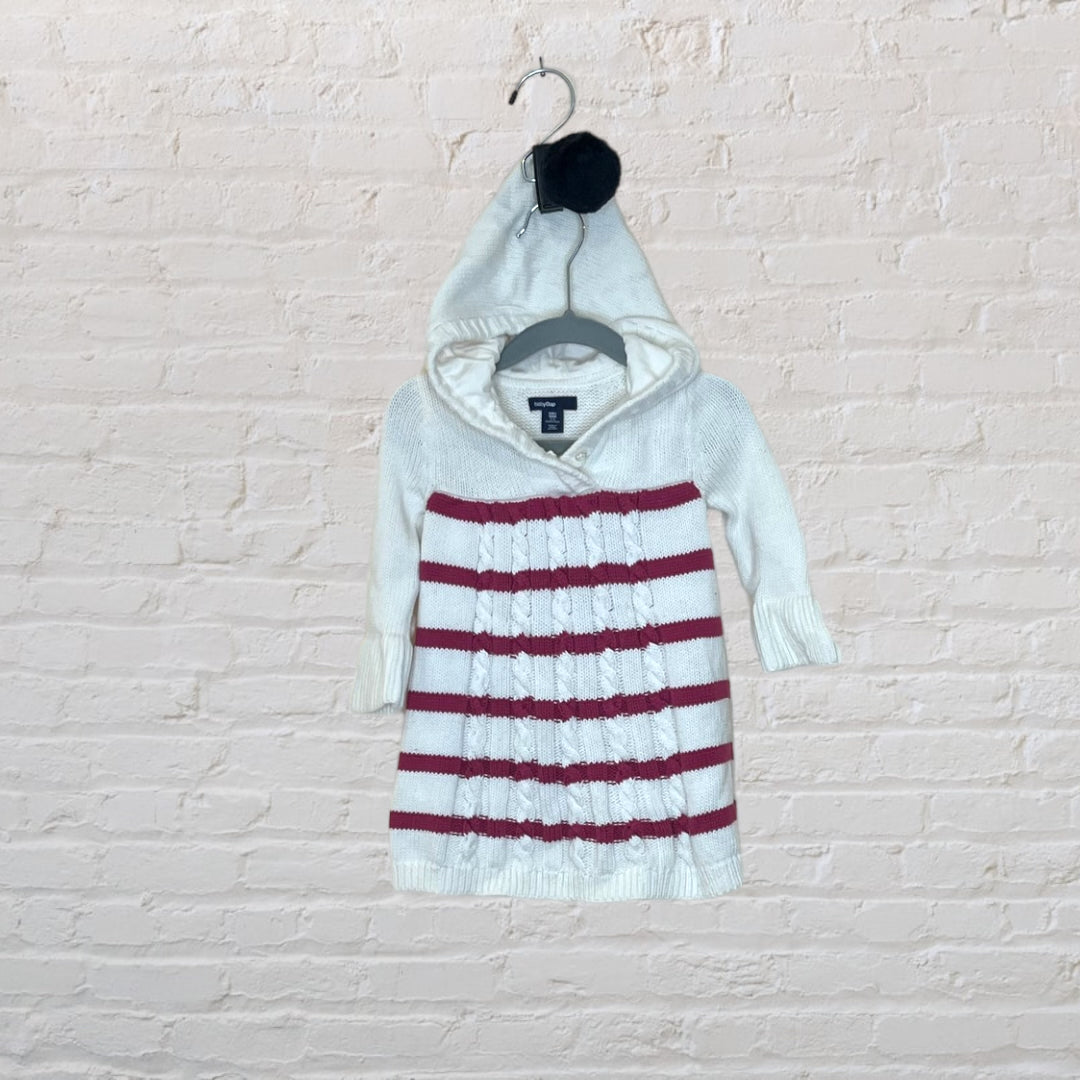 Gap Cable Knit Bell Sleeve Hooded Dress - 6-12