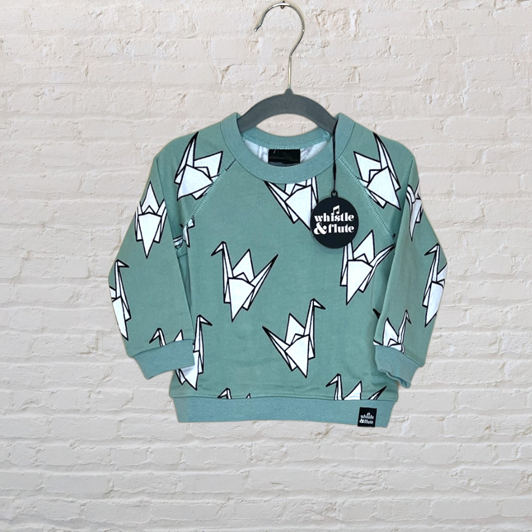 Organic Cotton Paper Cranes Sweater - 6-12