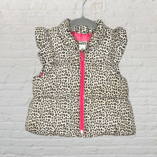 Gap Leopard Print Puffer Vest (12-18)