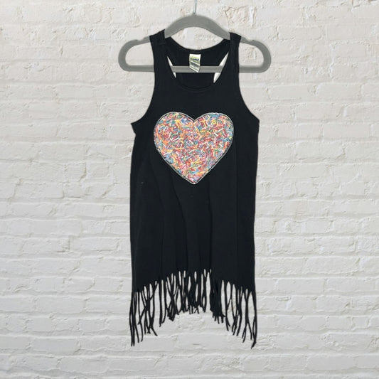 Kavio Sprinkle Heart Fringe Dress (3T)