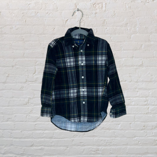 Ralph Lauren Plaid Corduroy Button Down Shirt (4T)