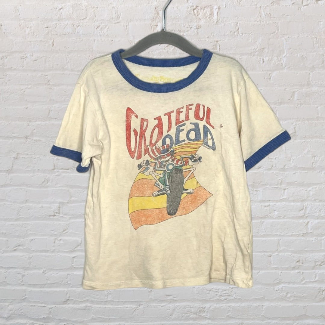 Rowdy Sprout Grateful Dead Biker Skeleton T-Shirt (4T)