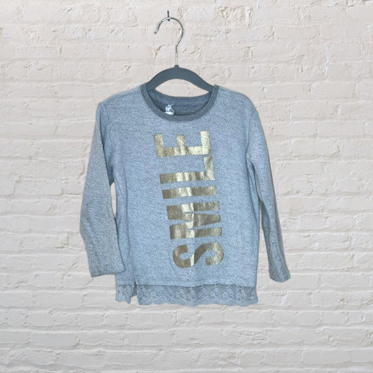 Keds League 'Smile' Lace Peplum Sweater - 5T