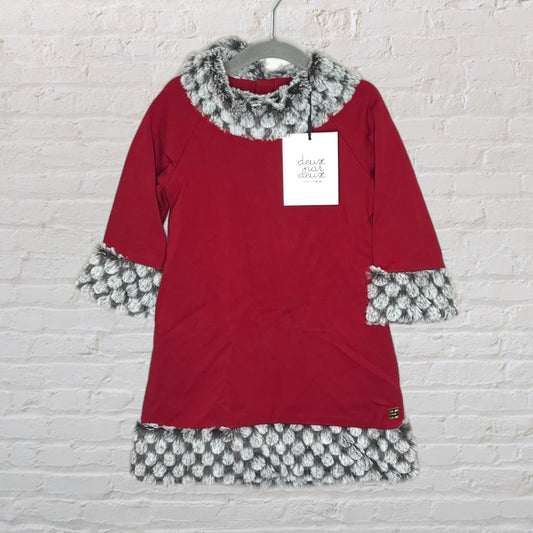 Deux Par Deux Plush-Cuffed Dress (4T)