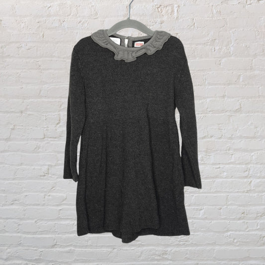 Zara Knit Ruffle Collar Dress (4-5)