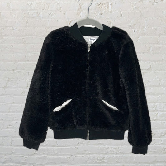 Splendid Faux Fur Bomber Jacket (6)