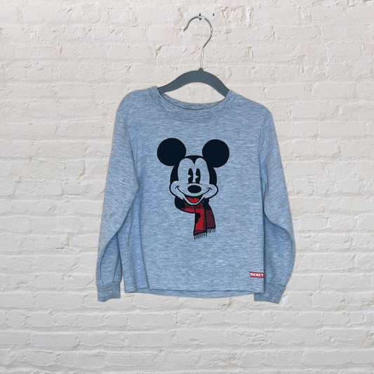Disney Plaid Scarf Mickey Long-Sleeve (3T)*