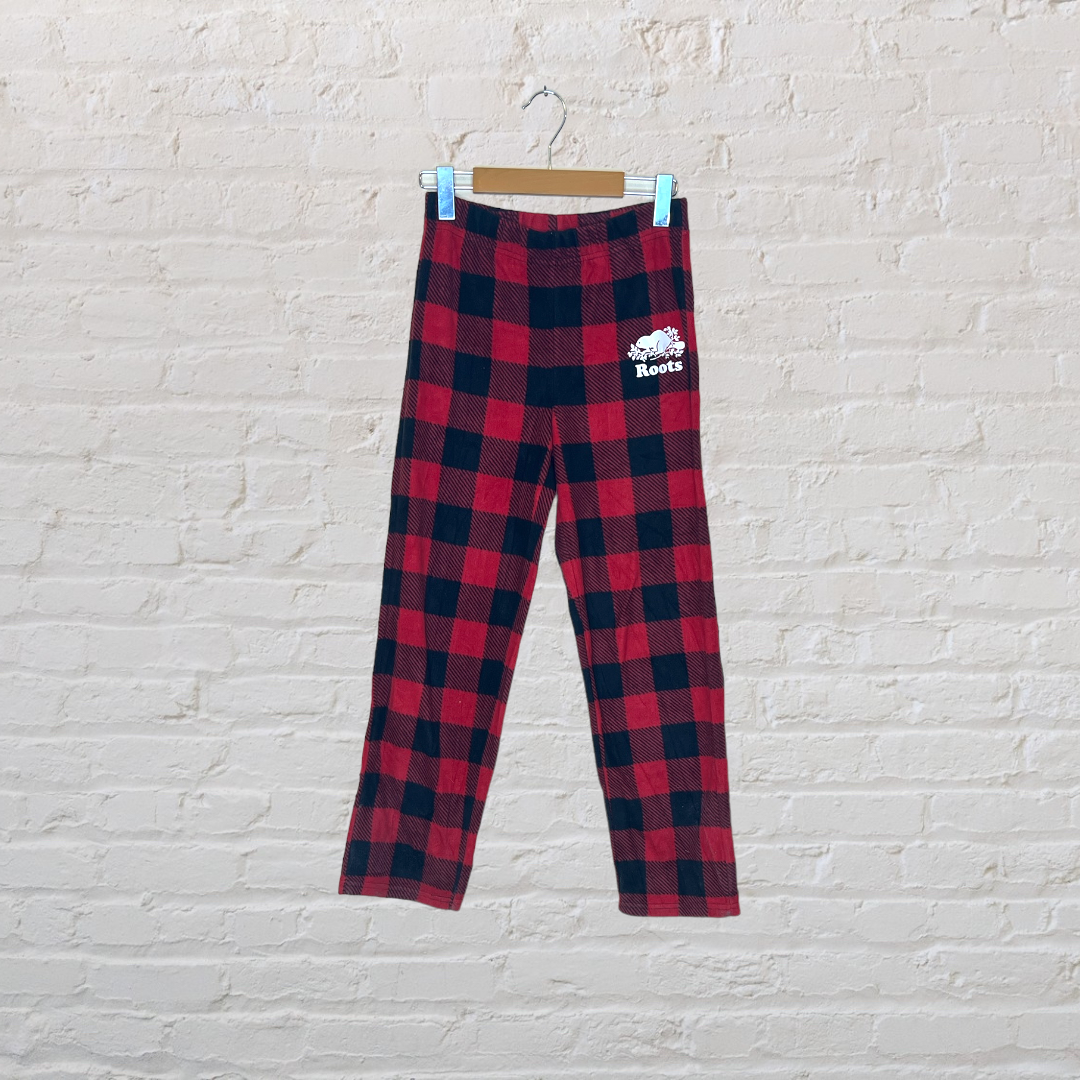 NEW! Roots Plaid Fleece Pyjama Pants (9-10)