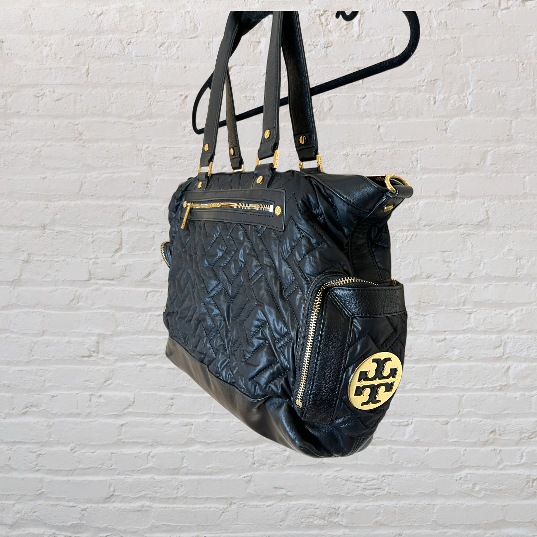 Tory Burch Quilted Diaper Bag With Leather Detail Piece By Piece Kids