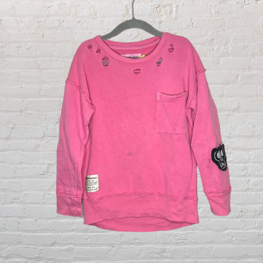 Nununu Distressed Skull Patch Sweater (4-5)