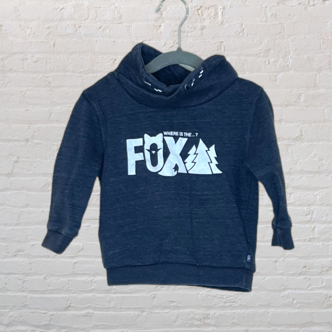Okaidi 'Where Is The Fox?' Mock Neck Sweater (2T)
