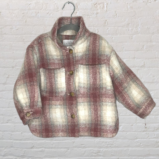 Zara Knit Plaid Coat (4T)
