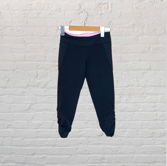 Ivivva Ruched Ankle Cropped Athletic Leggings - 8