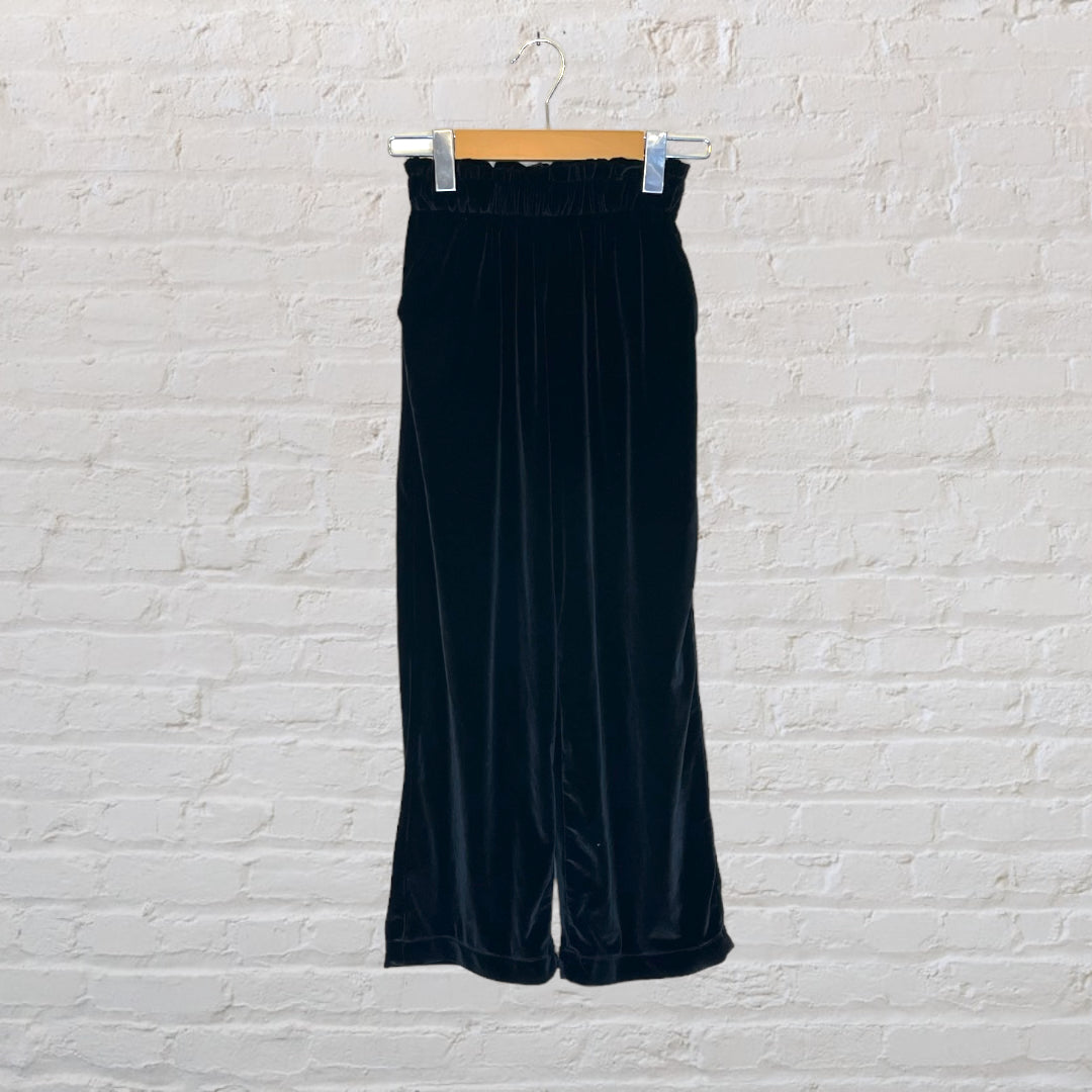 Zara Velour Paperbag Waist Flowy Pants (10)