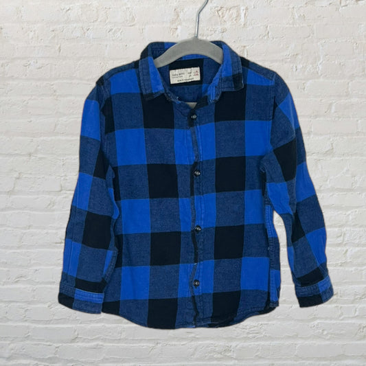 Zara Plaid Flannel Shirt (4-5)