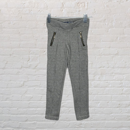 Okaidi Houndstooth-Style Ponte Leggings (4T)