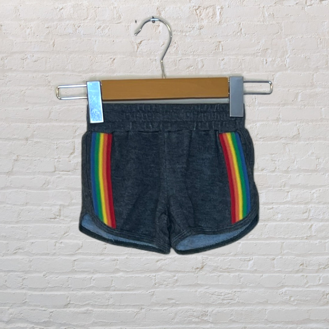 Rainbow Stripe Jersey Shorts - 2T
