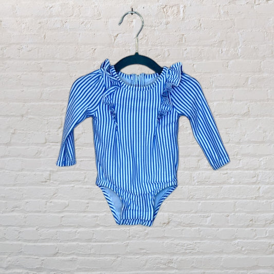 Gap Striped Ruffle Swimsuit - 0-6