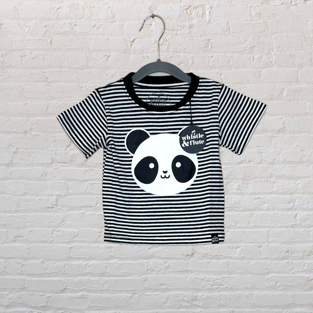 Bamboo/Cotton Striped Panda T-Shirt - 12-18