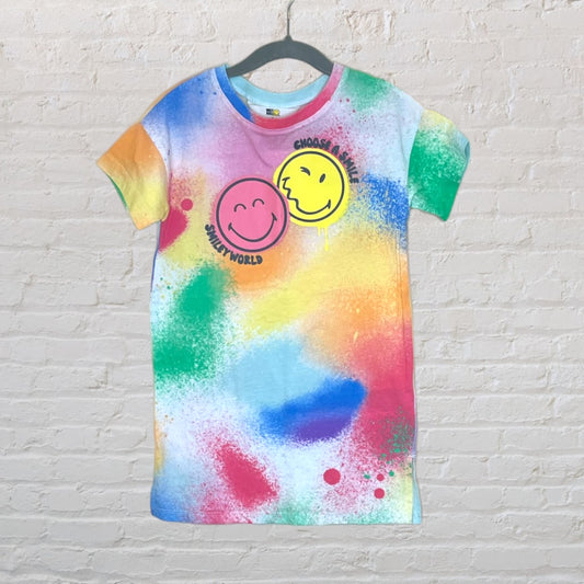 H&M x Smiley World Tie-Dye T-Shirt Dress (3T)