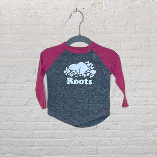 Roots 3/4-Sleeve Logo Raglan - 3-6