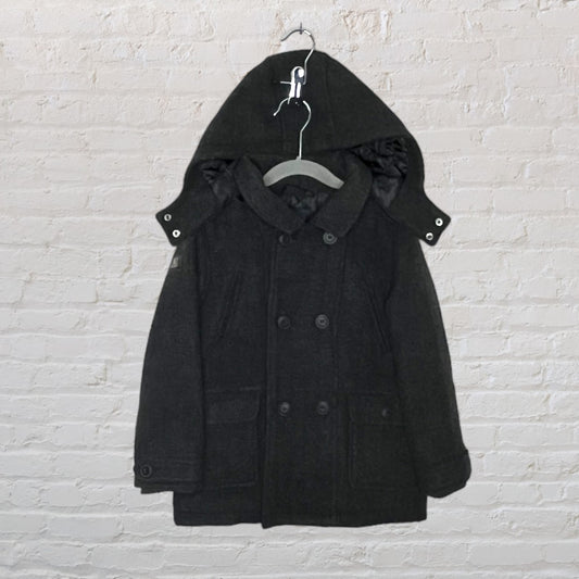 Mayoral Knit Herringbone Quilted Peacoat (5T)
